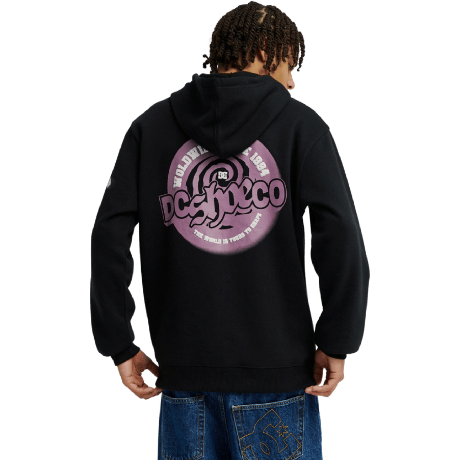 2026 DC Shoes Mens Eye Of The Storm Zip Thru Hoodie EDYSF03282 - Black
